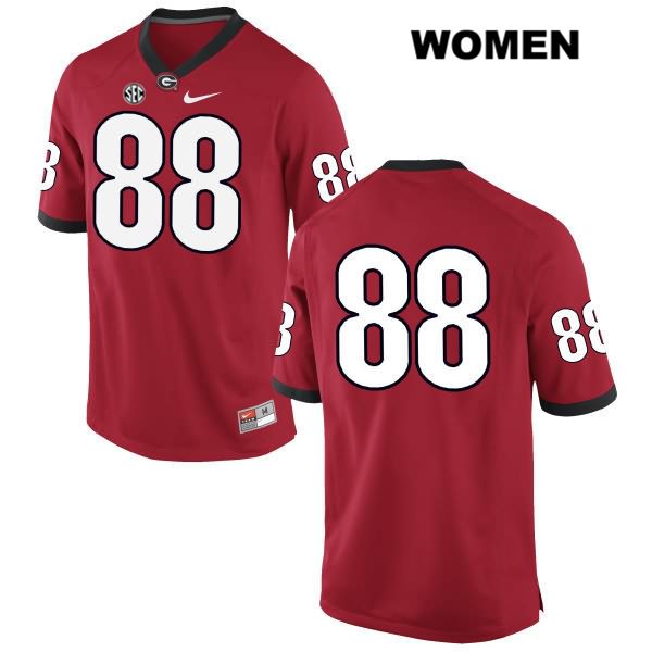 Georgia Bulldogs Women's Jaden Hunter #88 NCAA No Name Authentic Red Nike Stitched College Football Jersey PER8856JS